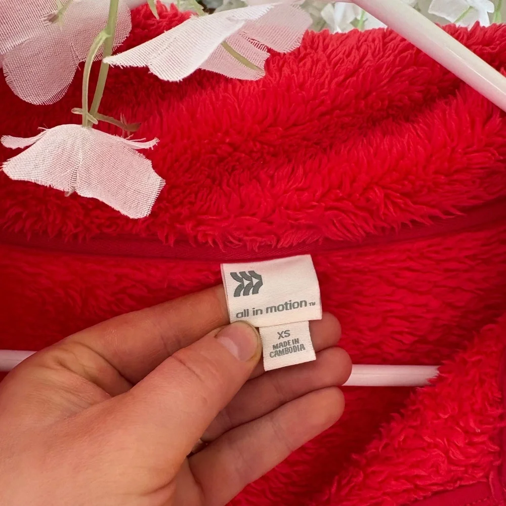All in Motion Vibrant Red Fleece Jacket - Picture 4 of 7
